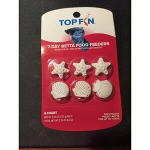Top Fin 7-day Betta Food Feeders NEW 6 ct